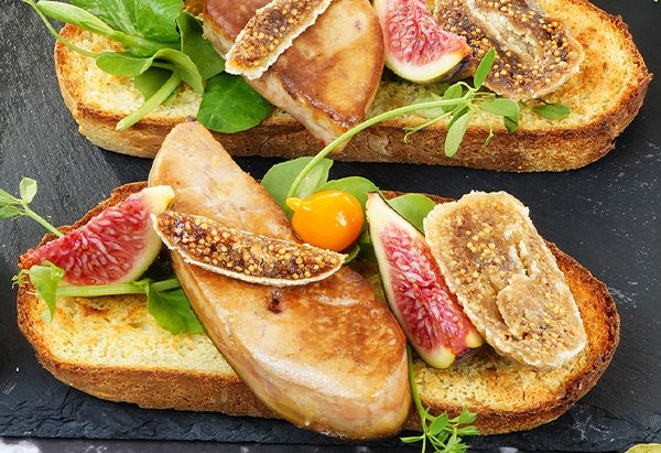Recette Tartine foie gras et figues sèches - Brousse & fils