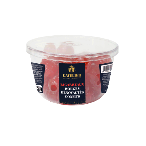 Bigarreaux rouges entiers confits 200g