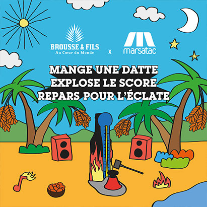 Affiche dessinée festival Marsatac et partenariat Brousse & Fils